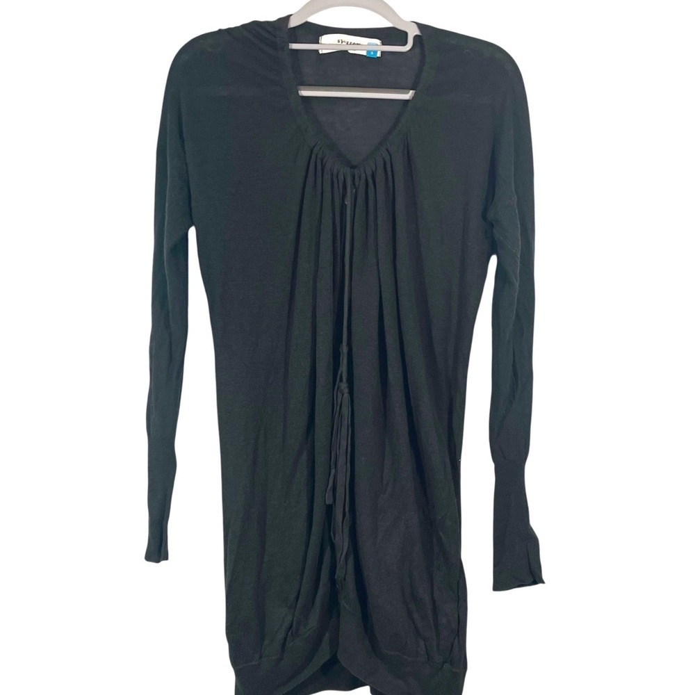 Anthropologie Sparrow brand charcoal gray long sleeve lightweight cardigan